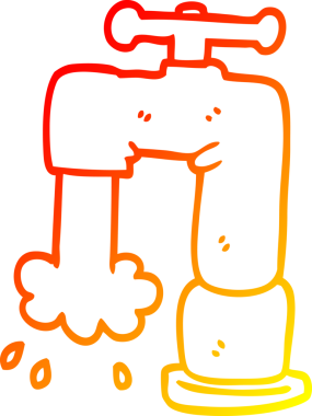 Bir insan tarafından çizilmiş bir karikatürün sıcak gradyan çizimi