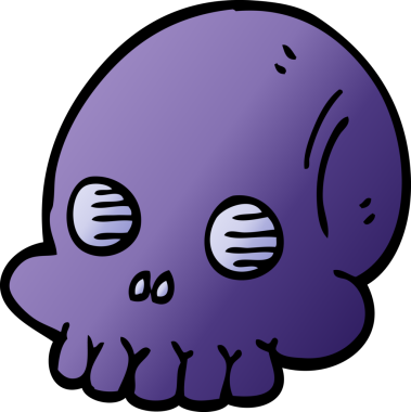 Bir insan tarafından çizilmiş cadılar bayramı kafatası karalaması.