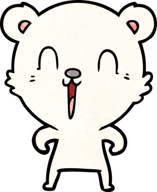 Bir insan tarafından çizilmiş kutup ayısı karikatürü