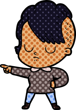 Bir insan tarafından çizilmiş karikatür kadın.