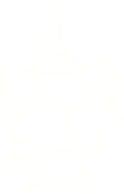 Bir insan tarafından çizilen Noel Köpeği Tebeşiri