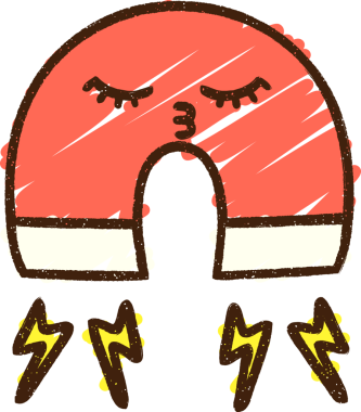 Bir insan tarafından çizilen mıknatıs tebeşiri