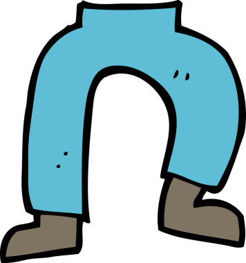 bir insan tarafından çizilmiş karikatür bacakları