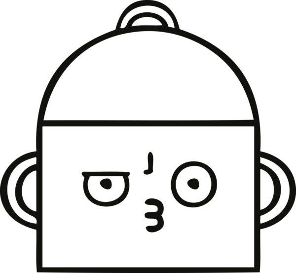 Bir insan tarafından çizilmiş bir tencere karikatürü.