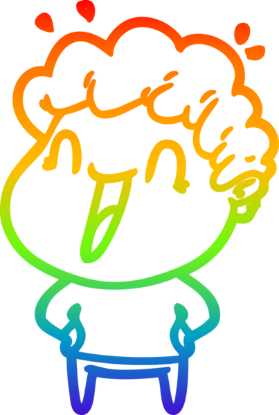 Bir insan tarafından çizilmiş mutlu bir adamın çizgi çizimi.