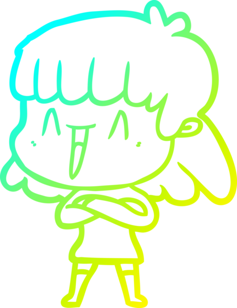 Bir insan tarafından çizilmiş bir karikatür kadın çizimi.