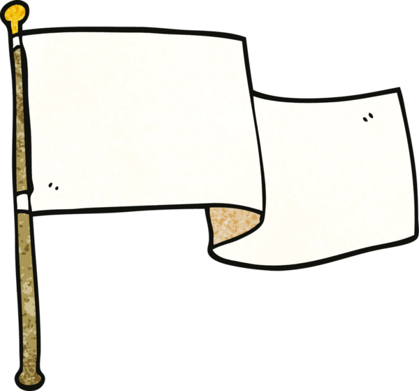 Bir insan tarafından çizilmiş beyaz bayrak.