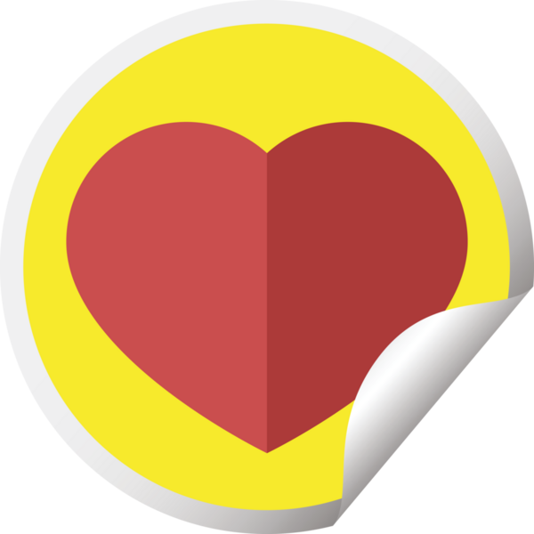 kalp sembolü grafik vektör çizimi bir insan tarafından çizilmiş dairesel etiket