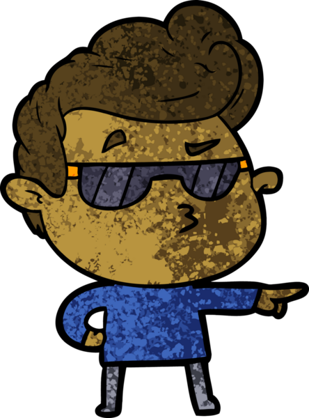 Bir insan tarafından çizilmiş havalı bir çizgi film.