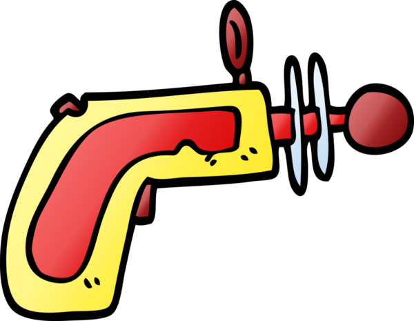 Bir insan tarafından çizilmiş karalama ışın silahı.