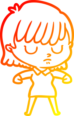 Bir insan tarafından çizilmiş bir karikatür kadın çizimi