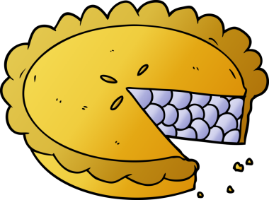 bir insan tarafından çizilmiş böğürtlenli pasta karikatürü