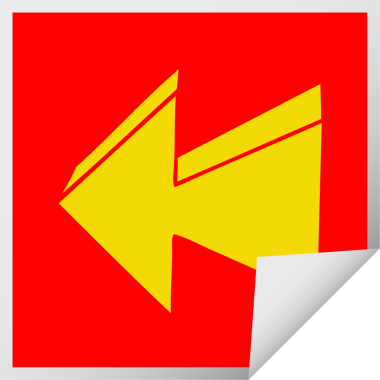 Bir insan tarafından çizilmiş kare soyulmuş tuhaf çizgi film oku.