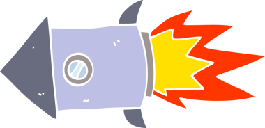 bir insan tarafından çizilmiş karalama uzay roketi