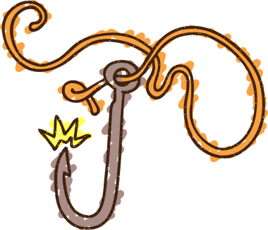 Bir insan tarafından çizilmiş Balık Kancası Tebeşiri