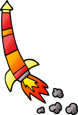 bir insan tarafından çizilmiş karalama uzay roketi