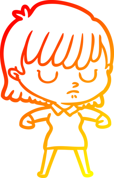 Bir insan tarafından çizilmiş bir karikatür kadın çizimi