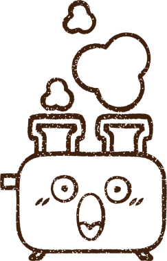 Bir insan tarafından çizilmiş tost makinesi kömürü.