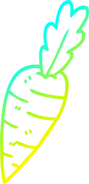 Bir insan tarafından çizilmiş organik bir havuç çizimi.