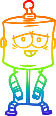 gökkuşağı gradyan çizgisi bir insan tarafından çizilmiş robot çizgi