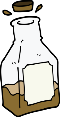 Bir insan tarafından çizilmiş sürahide karalama içeceği.