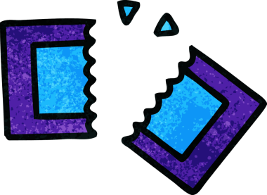 Bir insanın çizdiği sinema biletinin retro grunge desenli karikatürü.