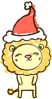 Bir insan tarafından çizilen Noel Aslanı Tebeşiri