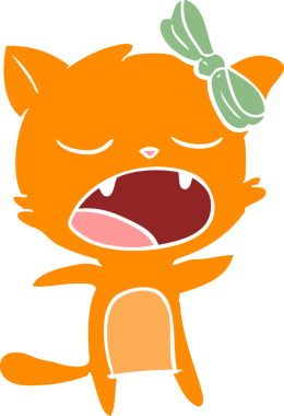 Bir insan tarafından çizilmiş düz renkli çizgi film karakteri.