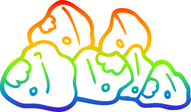 gökkuşağı gradyan çizgi çizimi bir insan tarafından çizilmiş kaya karikatürü