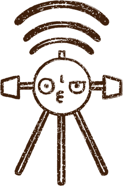 Uydu Kömürü Sinyali Bir insan tarafından çiziliyor