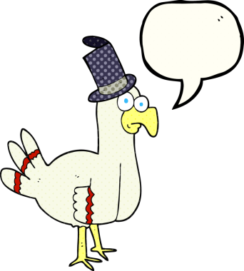 Bir insan tarafından çizilmiş silindir şapkalı çizgi film karakteri.