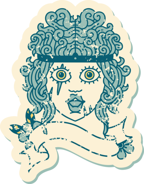 Retro Dövme Tarzı İnsan Barbar Karakteri