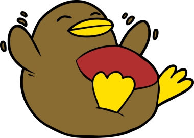 Bir insan tarafından çizilmiş robin çizgi filmi.