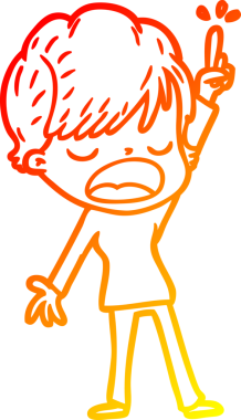 Bir insan tarafından çizilmiş bir karikatür kadın çizimi.