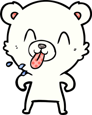 Bir insan tarafından çizilmiş kutup ayısı karikatürü