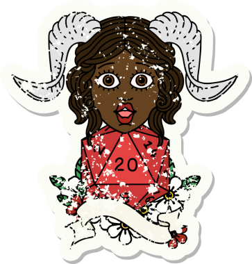 Retro Dövme Biçimi Bir insan tarafından çizilmiş doğal yirmi zar atışıyla düzenleme