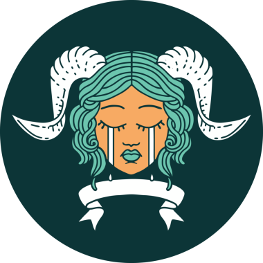 Bir insan tarafından çizilmiş parşömen pankartıyla ağlayan karakter yüzü simgesi