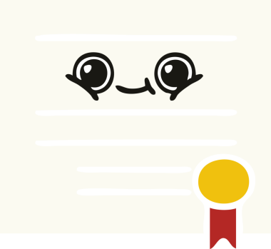 Bir insan tarafından çizilmiş mezuniyet diplomasının düz renkli retro karikatürü