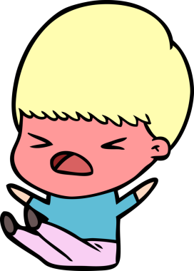 Çizgi film bir insan tarafından çizilmiş stresli adam