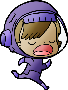 bir insan tarafından çizilmiş astronot çizgi filmi.