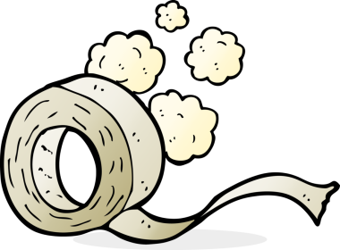 Bir insan tarafından çizilmiş çizgi film kaseti.