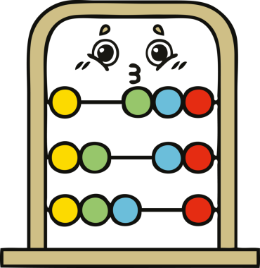 Bir insan tarafından çizilmiş abaküs karikatürü.