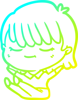 Bir insan tarafından çizilmiş bir karikatür kadın çizimi.