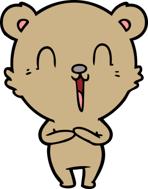 Bir insan tarafından çizilmiş bir çizgi film karakteri.