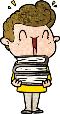 Bir insan tarafından çizilmiş heyecanlı bir çizgi film.