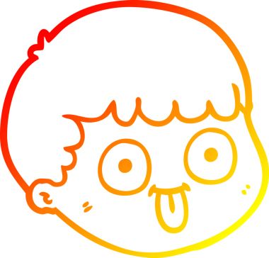 Bir insan tarafından çizilen çizgi film karakterinin sıcak çizgi çizimi