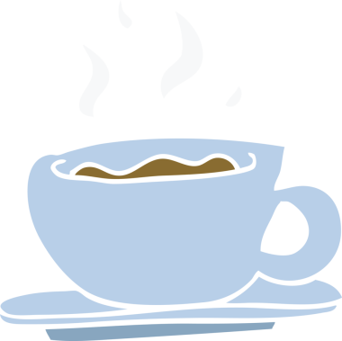 Bir insan tarafından çizilmiş karalama kahve fincanı.