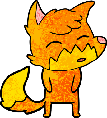 bir insan tarafından çizilmiş tilki çizgi filmi