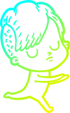 Bir insan tarafından çizilmiş bir karikatür kadın çizimi.