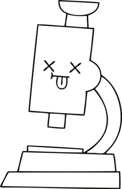 Bir insan tarafından çizilmiş bir mikroskop çizimi